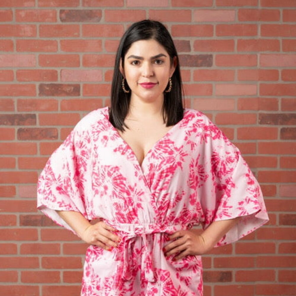 Fuschia Tie Dye Romper